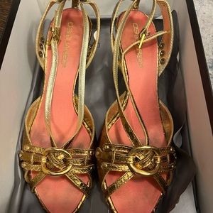 Stunning DSquared Italian gold heels